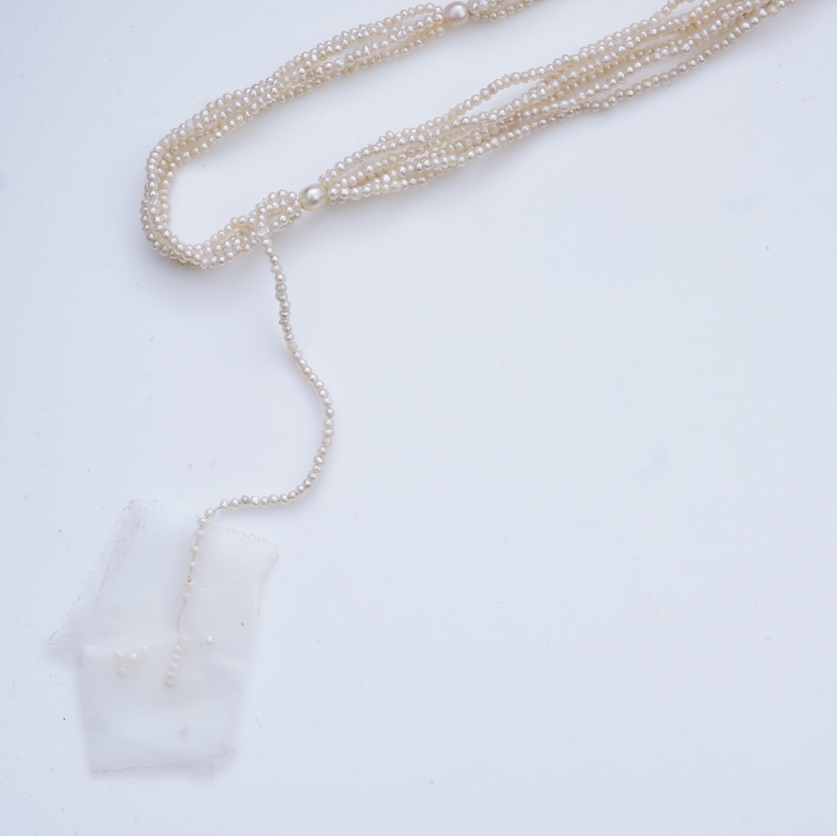 A seed pearl necklace, mid 19th century